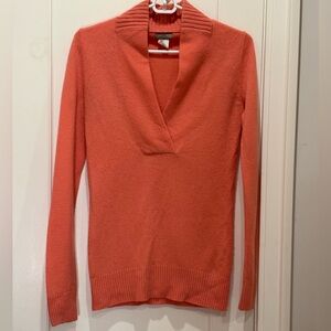 J. Crew V-Neck Sweater in Coral